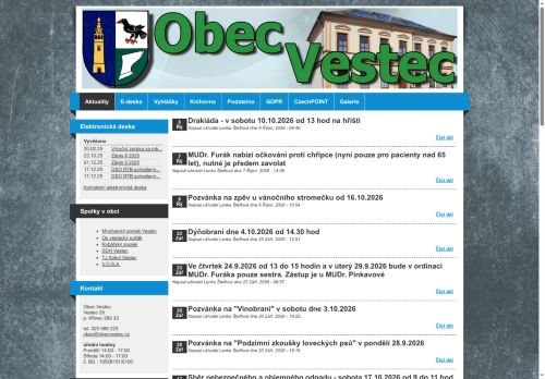 Zobrazit webové stránky Obecní úřad Vestec