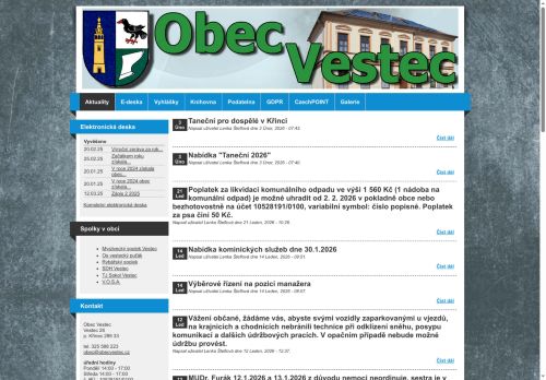 Zobrazit webové stránky Obecní úřad Vestec