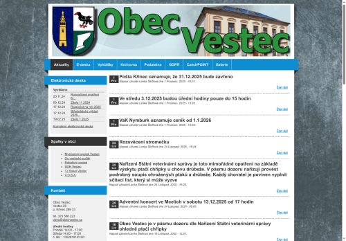 Zobrazit webové stránky Obecní úřad Vestec