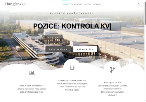 Hangist s.r.o. nabízí práci na pozici Skladníci, obsluha manipulačních vozíků v obci Chrášťany