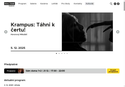 Zobrazit webové stránky Kino Svět