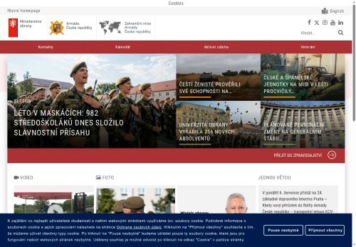 Webové stránky Ministerstvo obrany, Praha