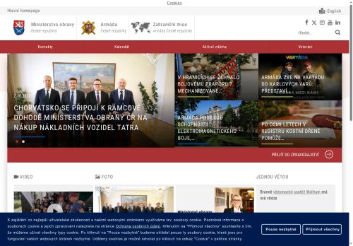 Webové stránky Ministerstvo obrany, Brno