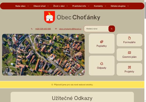 Zobrazit webové stránky Obecní úřad Choťánky