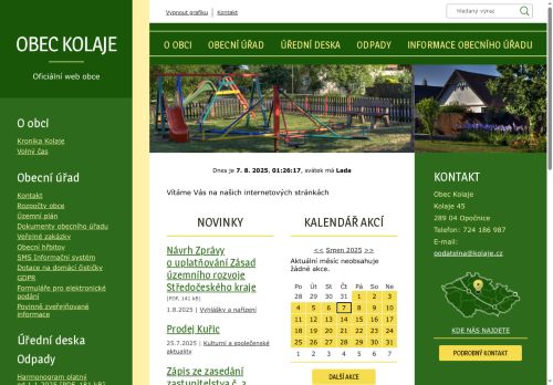 Zobrazit webové stránky Obecní úřad Kolaje