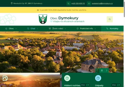 Zobrazit webové stránky Obecní úřad Dymokury
