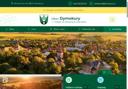 Zobrazit webové stránky Obecní úřad Dymokury