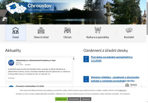 Zobrazit webové stránky Obecní úřad Chroustov