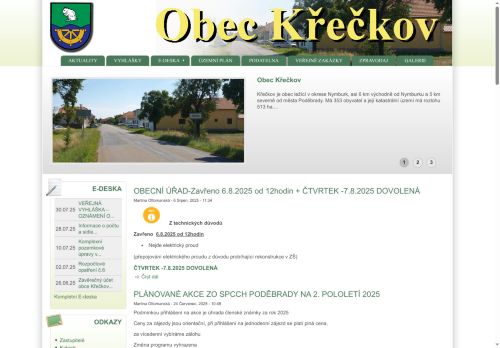 Zobrazit webové stránky Obecní úřad Křečkov