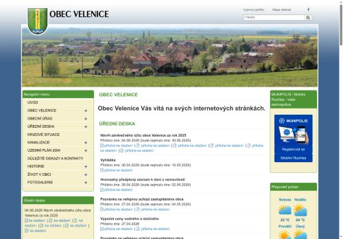 Zobrazit webové stránky Obecní úřad Velenice
