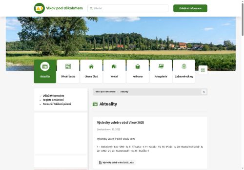 Zobrazit webové stránky Obecní úřad Vlkov pod Oškobrhem