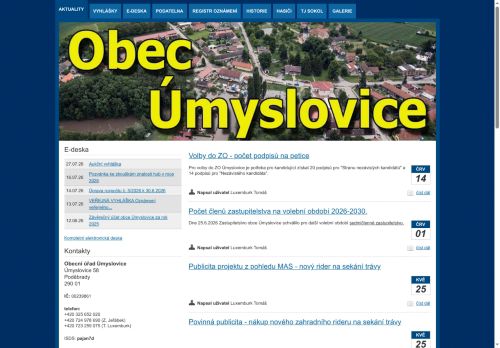 Zobrazit webové stránky Obecní úřad Úmyslovice