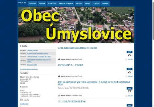 Zobrazit webové stránky Obecní úřad Úmyslovice