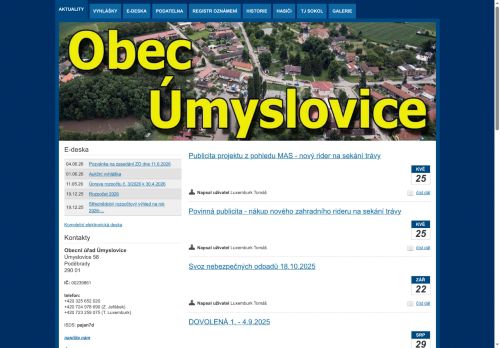 Zobrazit webové stránky Obecní úřad Úmyslovice