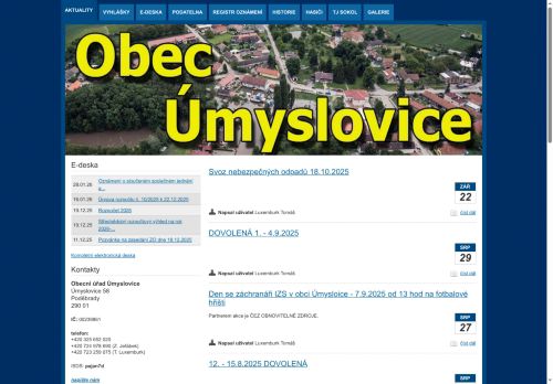 Zobrazit webové stránky Obecní úřad Úmyslovice