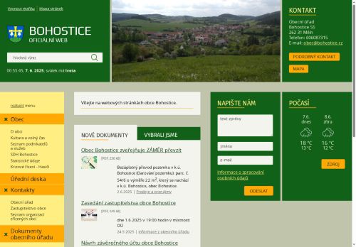 Zobrazit webové stránky Obecní úřad Bohostice