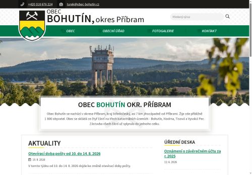Zobrazit webové stránky Obecní úřad Bohutín