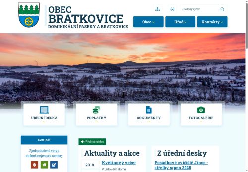 Zobrazit webové stránky Obecní úřad Bratkovice