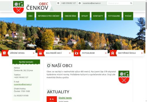 Zobrazit webové stránky Obecní úřad Čenkov