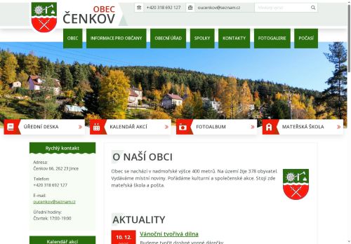 Zobrazit webové stránky Obecní úřad Čenkov