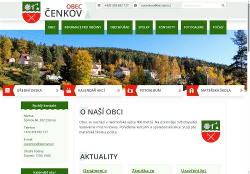 Zobrazit webové stránky Obecní úřad Čenkov