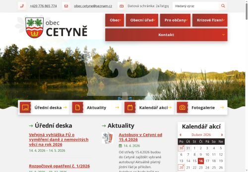 Zobrazit webové stránky Obecní úřad Cetyně