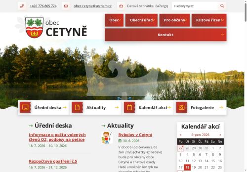 Zobrazit webové stránky Obecní úřad Cetyně