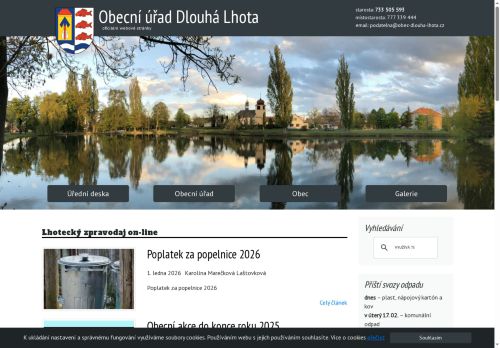 Zobrazit webové stránky Obecní úřad Dlouhá Lhota