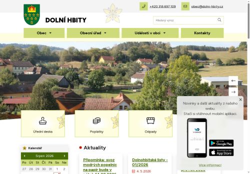Zobrazit webové stránky Obecní úřad Dolní Hbity