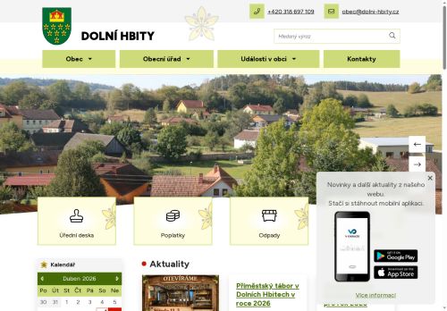 Zobrazit webové stránky Obecní úřad Dolní Hbity