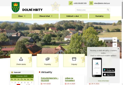 Zobrazit webové stránky Obecní úřad Dolní Hbity
