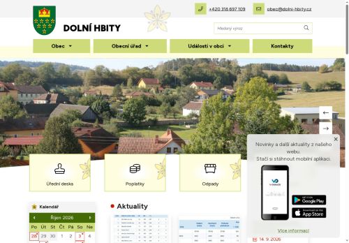 Zobrazit webové stránky Obecní úřad Dolní Hbity