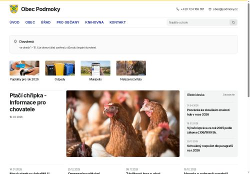Zobrazit webové stránky Obecní úřad Podmoky