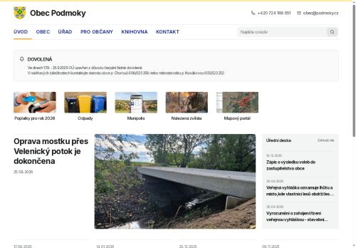 Zobrazit webové stránky Obecní úřad Podmoky