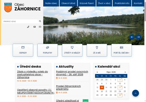 Zobrazit webové stránky Obecní úřad Záhornice