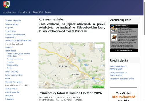 Zobrazit webové stránky Obecní úřad Jablonná