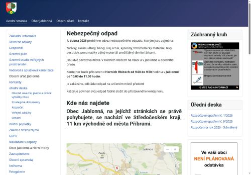 Zobrazit webové stránky Obecní úřad Jablonná