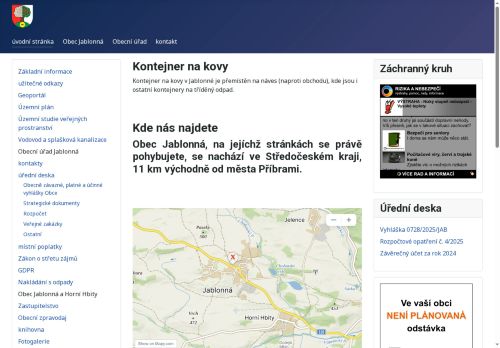 Zobrazit webové stránky Obecní úřad Jablonná