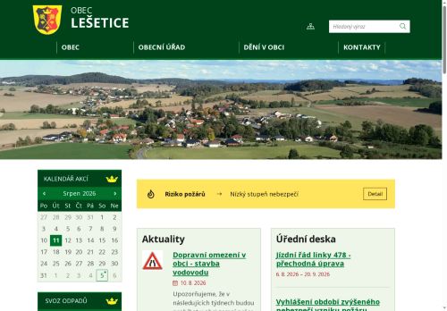 Zobrazit webové stránky Obecní úřad Lešetice