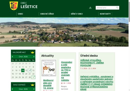 Zobrazit webové stránky Obecní úřad Lešetice