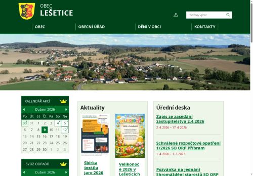Zobrazit webové stránky Obecní úřad Lešetice