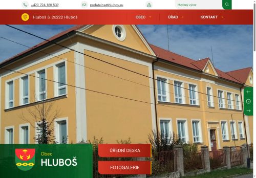Zobrazit webové stránky Obecní úřad Hluboš