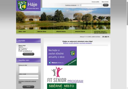 Zobrazit webové stránky Obecní úřad Háje