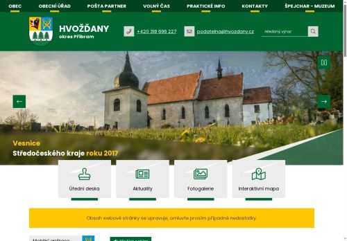 Zobrazit webové stránky Obecní úřad Hvožďany