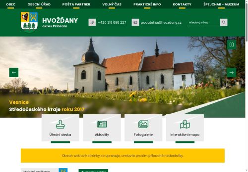 Zobrazit webové stránky Obecní úřad Hvožďany