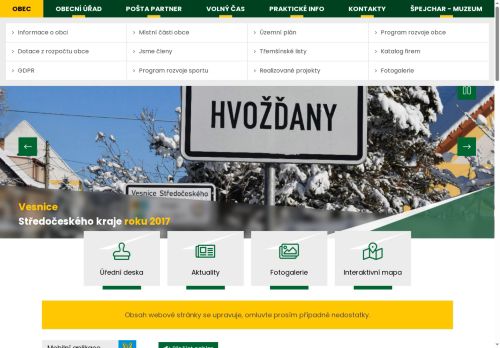 Zobrazit webové stránky Obecní úřad Hvožďany