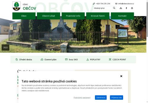 Zobrazit webové stránky Obecní úřad Občov