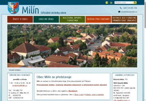 Zobrazit webové stránky Obecní úřad Milín