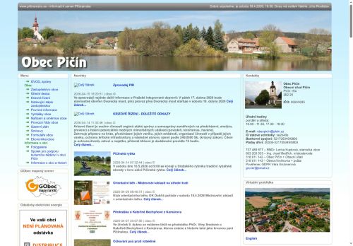 Zobrazit webové stránky Obecní úřad Pičín