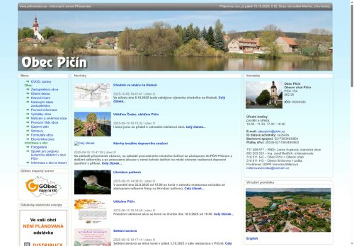 Zobrazit webové stránky Obecní úřad Pičín